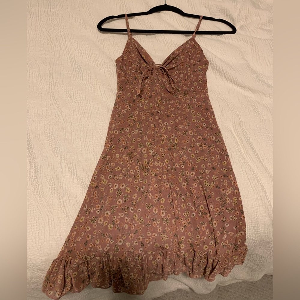 Pink floral dress